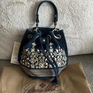 Patricia Nash Denim Volania - Greek Mirror Embroidery Bag
